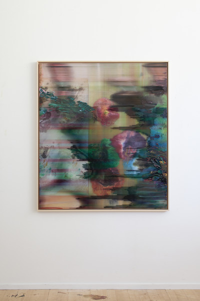 Hypotehtical landscape #74, Peinture et encres sur polycarbonate, 110x80 cm, 2025 - © Guillaume Linard-Osorio