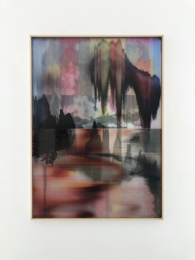Hypothetical Landscape , painting on polycarbonate, 150 × 105 cm, 2021 - © Guillaume Linard-Osorio
